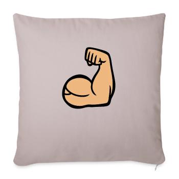 muskulöser Arm - Sofakissenbezug 45 x 45 cm - helles Taupe - Vorne
