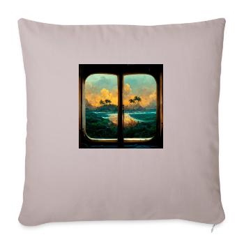 Paradise Island Painting - Sofakissenbezug 45 x 45 cm - helles Taupe - Vorne