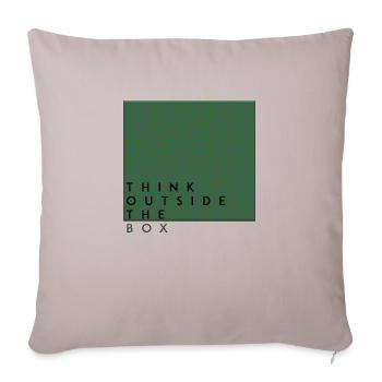 Think outside the box positive thoughts happy - Sofa pillowcase 17,3'' x 17,3'' (45 x 45 cm) - light taupe - Front