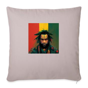 Rasta-samurai-malerei - Sofakissenbezug 45 x 45 cm - helles Taupe - Vorne