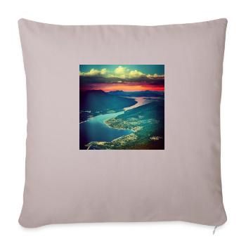 Blick Von Den Blue Mountains - Sofakissenbezug 45 x 45 cm - helles Taupe - Vorne