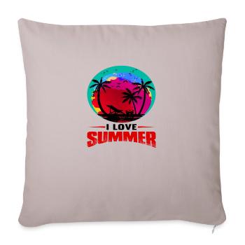 I love Summer - Sofa pillowcase 17,3'' x 17,3'' (45 x 45 cm) - light taupe - Front
