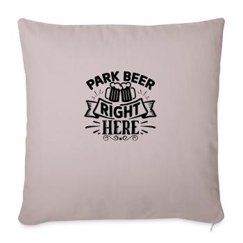 Park Beer juste ici - Housse de coussin décorative 45 x 45 cm - taupe clair - Devant