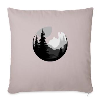Wunderschöne Naturlandschaft - Sofakissenbezug 45 x 45 cm - helles Taupe - Vorne