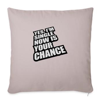 célibataire maintenant votre chance - Housse de coussin décorative 45 x 45 cm - taupe clair - Devant