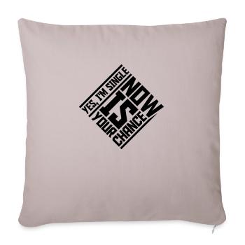 célibataire maintenant votre chance - Housse de coussin décorative 45 x 45 cm - taupe clair - Devant