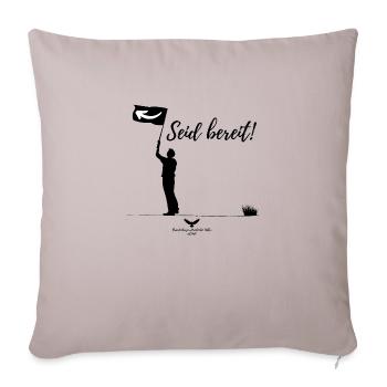 Spreewald Pionier Seid bereit - Sofakissenbezug 45 x 45 cm - helles Taupe - Vorne