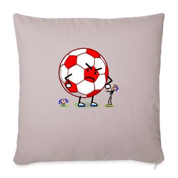 little football howls - DIGITAL - Sofa pillowcase 17,3'' x 17,3'' (45 x 45 cm) - light taupe - Front