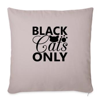 Black Cats Only - Sofa pillowcase 17,3'' x 17,3'' (45 x 45 cm) - light taupe - Front