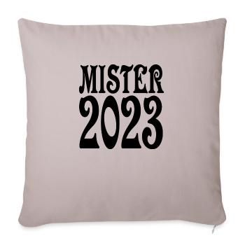 Mister 2023 - Sofakissenbezug 45 x 45 cm - helles Taupe - Vorne