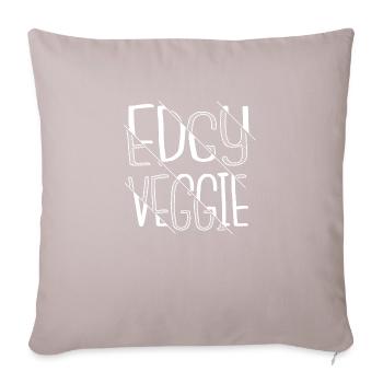 go vegan food earth plante humour végétarien - Housse de coussin décorative 45 x 45 cm - taupe clair - Devant
