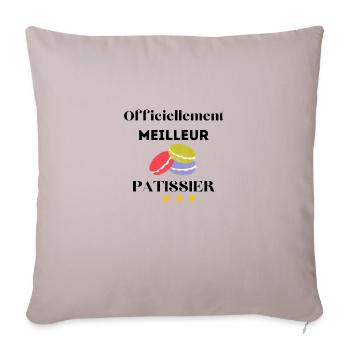 MEILLEUR PATISSIER - Housse de coussin décorative 45 x 45 cm - taupe clair - Devant