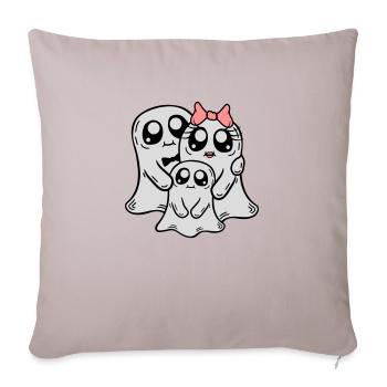 Enfant Parents Fantômes Couple - Housse de coussin décorative 45 x 45 cm - taupe clair - Devant
