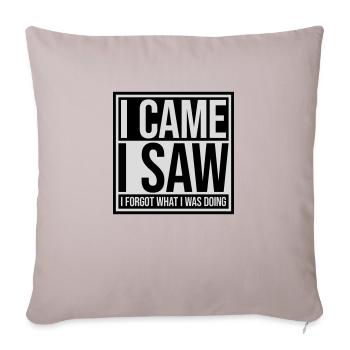 I came saw forget - Sofa pillowcase 17,3'' x 17,3'' (45 x 45 cm) - light taupe - Front