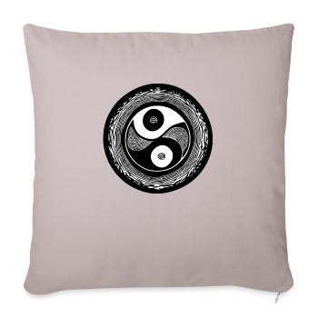 Yin Yang Sign Symbol Peace Happy 10 - Sofa pillowcase 17,3'' x 17,3'' (45 x 45 cm) - light taupe - Front