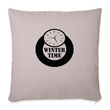 Heure d'hiver - Housse de coussin décorative 45 x 45 cm - taupe clair - Devant
