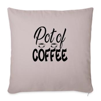Pot of Coffee - Sofakissenbezug 45 x 45 cm - helles Taupe - Vorne