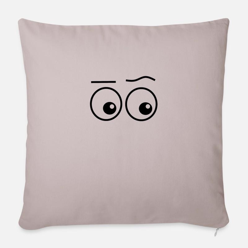 eyes, Augen - Sofakissenbezug 45 x 45 cm - helles Taupe
