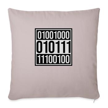 Binär Code Programm Sprache - Sofakissenbezug 45 x 45 cm - helles Taupe - Vorne