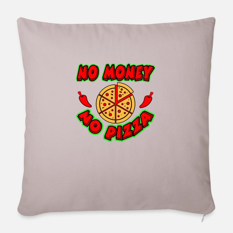 Pizza - Sofa pillowcase 17,3'' x 17,3'' (45 x 45 cm) - light taupe