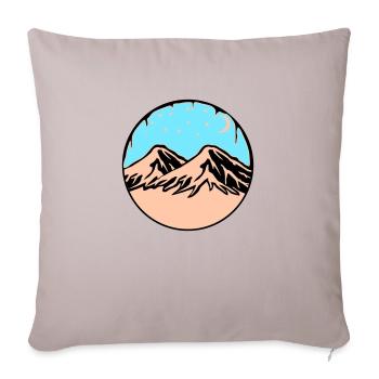 Montagnes de ciel étoilé - Housse de coussin décorative 45 x 45 cm - taupe clair - Devant