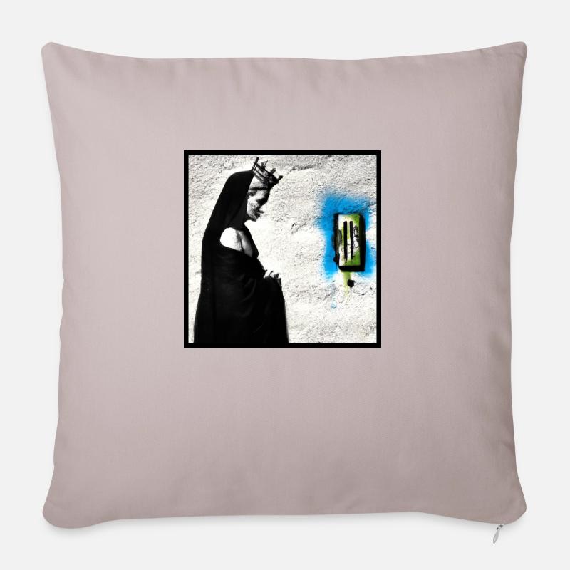 AI Generated Madonna Graffiti - Sofakissenbezug 45 x 45 cm - helles Taupe