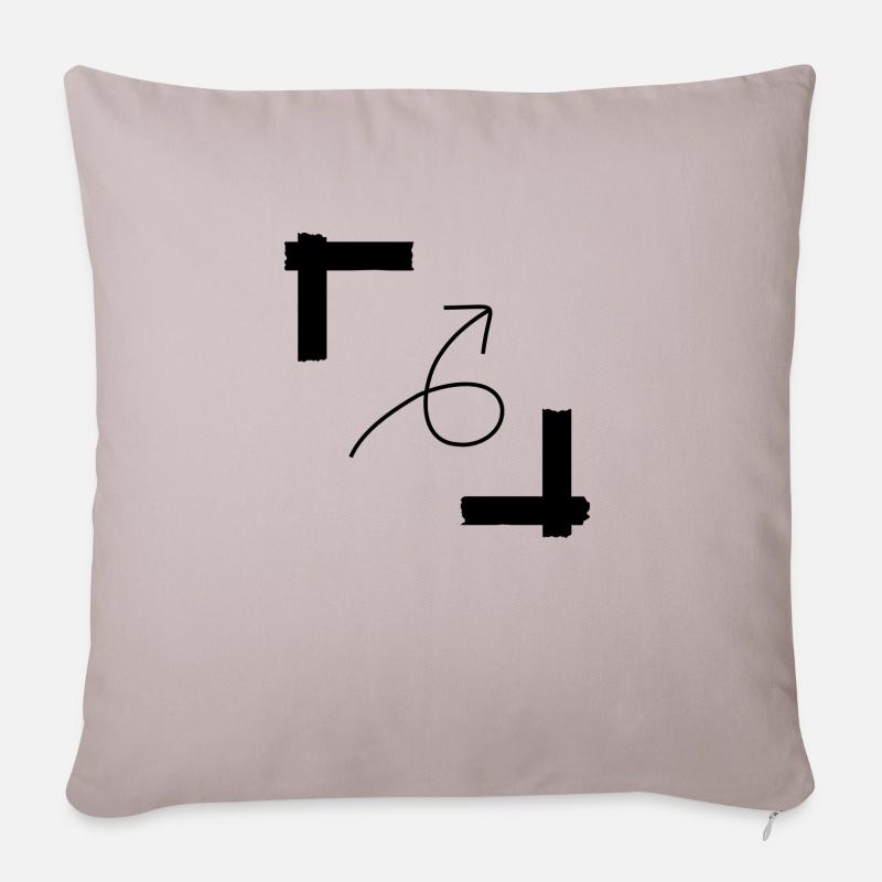 Edge arrow - Sofa pillowcase 17,3'' x 17,3'' (45 x 45 cm) - light taupe