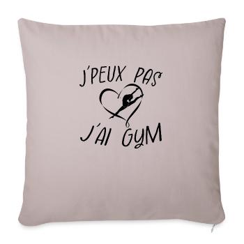 j' peux pas j'ai gym - Housse de coussin décorative 45 x 45 cm - taupe clair - Devant