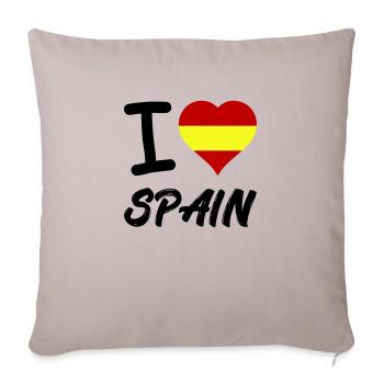 J’aime l’Espagne - Housse de coussin décorative 45 x 45 cm - taupe clair - Devant