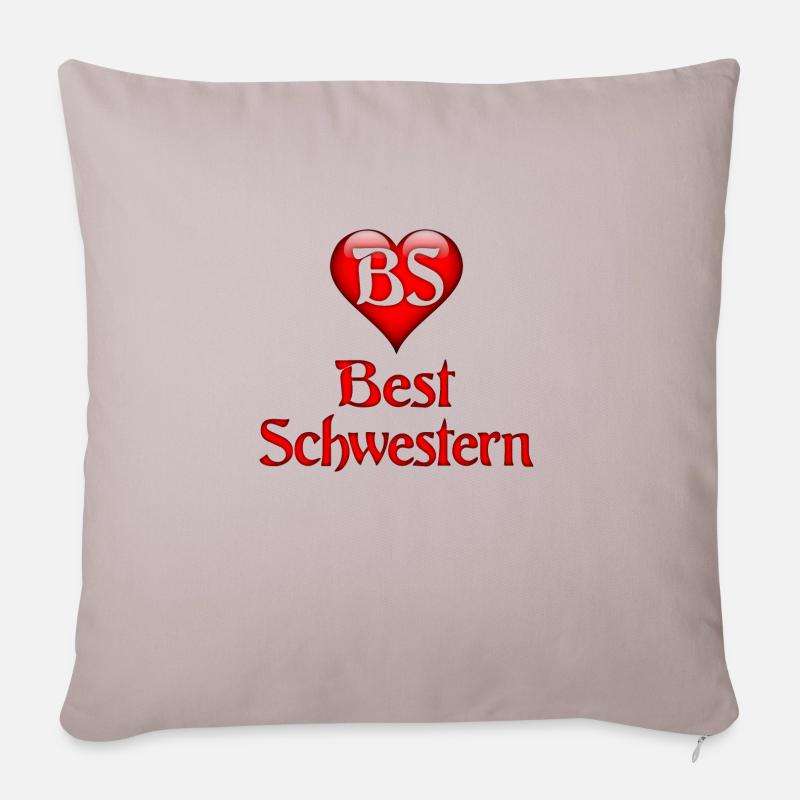 Best Schwestern - Sofakissenbezug 45 x 45 cm - helles Taupe