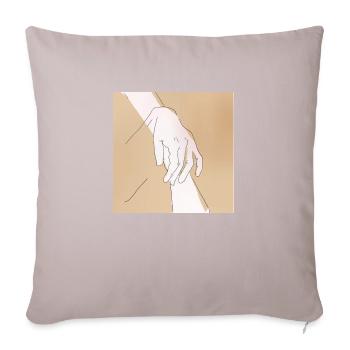 The hands - Sofakissenbezug 45 x 45 cm - helles Taupe - Vorne