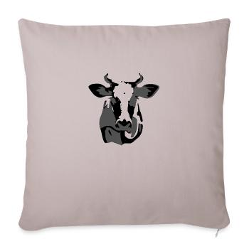 Cow's head - Sofa pillowcase 17,3'' x 17,3'' (45 x 45 cm) - light taupe - Front