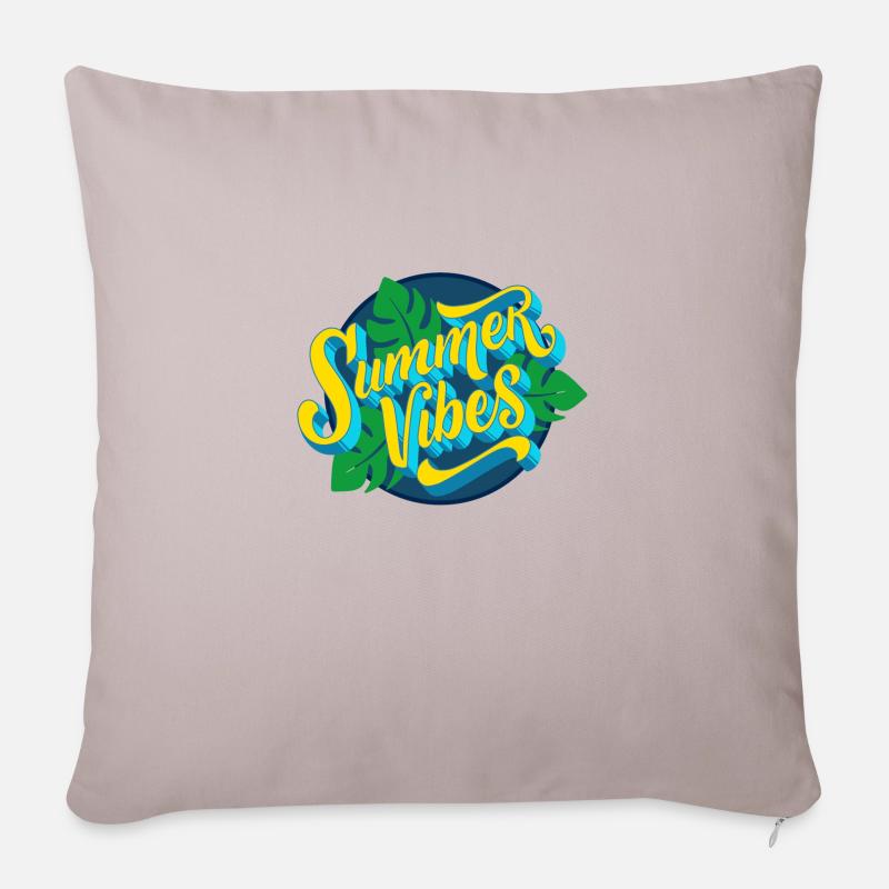 Summer Vibes - Sofakissenbezug 45 x 45 cm - helles Taupe