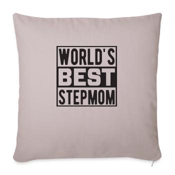 World's Best Stepmom - Sofa pillowcase 17,3'' x 17,3'' (45 x 45 cm) - light taupe - Front