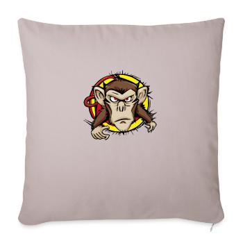 Craky le singe - Housse de coussin décorative 45 x 45 cm - taupe clair - Devant