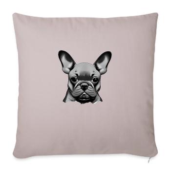 Chiens Bulldog Dog Owner Dog Owner Dog - Housse de coussin décorative 45 x 45 cm - taupe clair - Devant