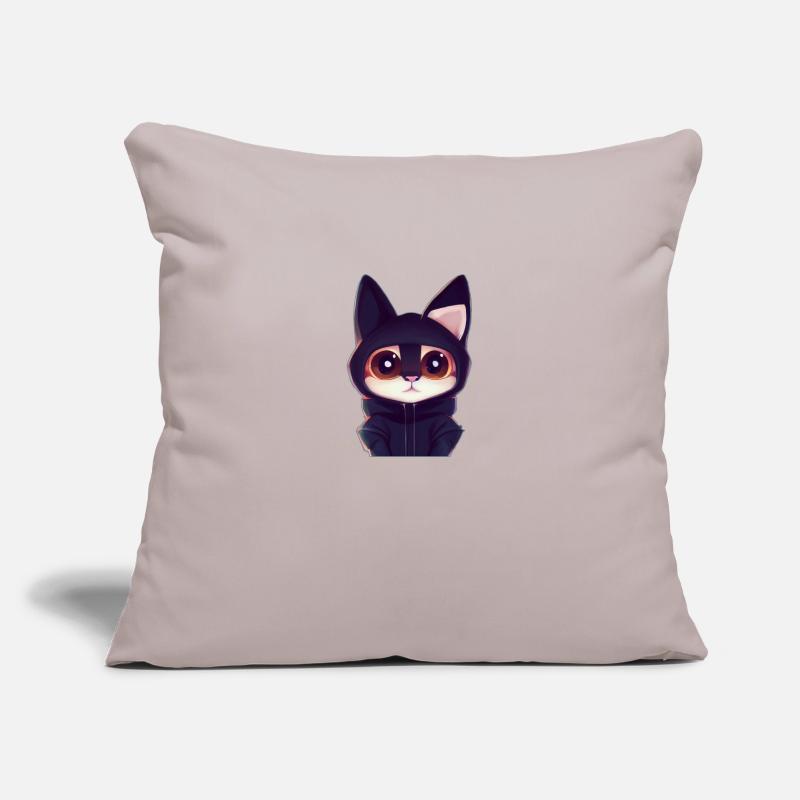 Chat mignon Housse de coussin décorative 45 x 45 cm