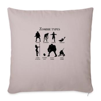Zombie types chart - Sofa pillowcase 17,3'' x 17,3'' (45 x 45 cm) - light taupe - Front