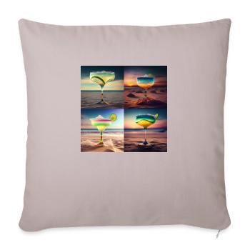 Cocktails 2 Cadeau - Housse de coussin décorative 45 x 45 cm - taupe clair - Devant