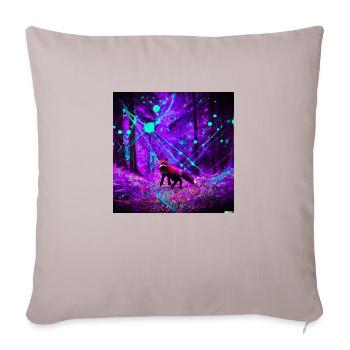 Forêt Psy - Housse de coussin décorative 45 x 45 cm - taupe clair - Devant