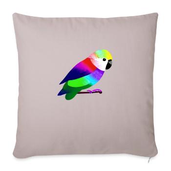 Budgie Bird Owner Bird Cockatiel - Sofa pillowcase 17,3'' x 17,3'' (45 x 45 cm) - light taupe - Front