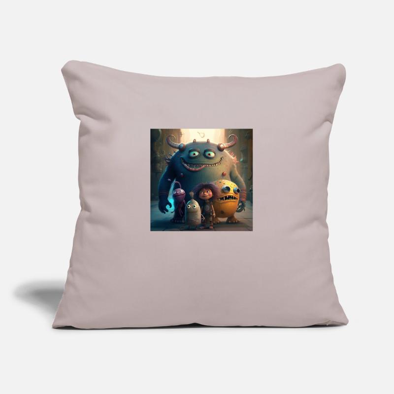 Friendly monsters Sofa pillowcase 17,3'' x 17,3'' (45 x 45 cm)