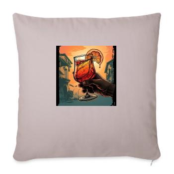À votre santé - Housse de coussin décorative 45 x 45 cm - taupe clair - Devant