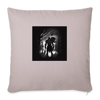 Guerriers de l’ombre - Housse de coussin décorative 45 x 45 cm - taupe clair - Devant