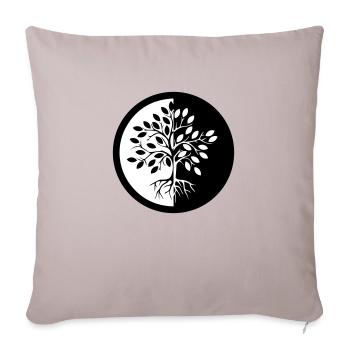 BAUM DES LEBENS - Sofakissenbezug 45 x 45 cm - helles Taupe - Vorne