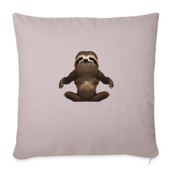 Yoga Asana Yogasport Faultier Yogi Yogatrainer - Sofakissenbezug 45 x 45 cm - helles Taupe - Vorne
