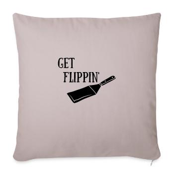 Get Flippin' - Sofa pillowcase 17,3'' x 17,3'' (45 x 45 cm) - light taupe - Front