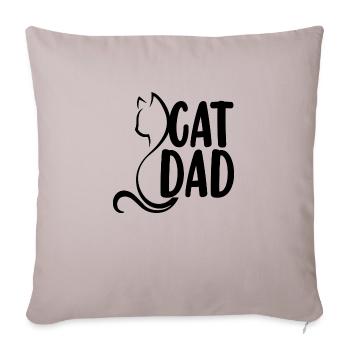 Cat Dad - Sofakissenbezug 45 x 45 cm - helles Taupe - Vorne
