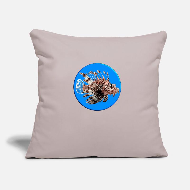 The lionfish feeds on small fish Sofa pillowcase 17,3'' x 17,3'' (45 x 45 cm)