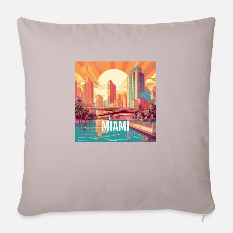 Miami - Housse de coussin décorative 45 x 45 cm - taupe clair